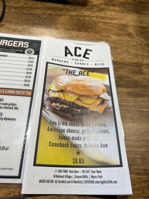 Menu photo 5 Ace No 3 - Concord Mills Concord, NC Menu photo 5 Ace No 3 - Concord Mills Concord, NC