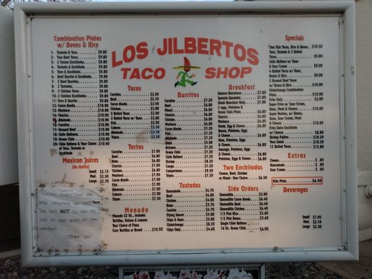 Menu photo 2 Los Jilbertos Grand Junction, CO
