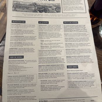 First Watch - Menu - Breakfast & Brunch Near Me - Tampa, Florida First Watch - Menu - Breakfast & Brunch Near Me - Tampa, Florida