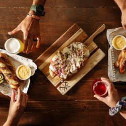 Around The Horn Brewing Company - Flatbread and Pretzels