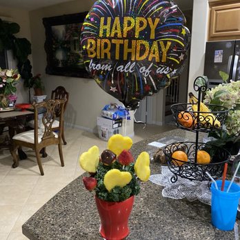 Edible Arrangements - What I received, - 2 strawberries - Gift Shops Near Me - La Mesa, California