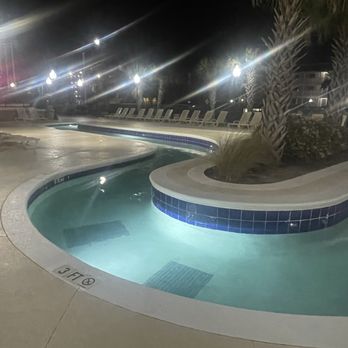 Tilghman Beach & Golf Resort - Lazy River, night view - Hotels Near Me - North Myrtle Beach, South Carolina Tilghman Beach & Golf Resort - Lazy River, night view - Hotels Near Me - North Myrtle Beach, South Carolina