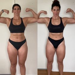 The Atlas Gym - Erin getting the most fit she's ever been for her 40th birthday! Also note: she weighs the EXACT same in both pictures!