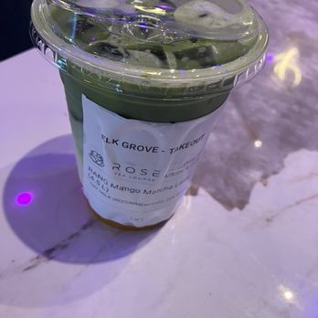 Rose Tea Lounge - Elk Grove - Matcha Mango Latte - Bubble Tea Near Me - Elk Grove, California Rose Tea Lounge - Elk Grove - Matcha Mango Latte - Bubble Tea Near Me - Elk Grove, California