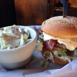 Dax's Bar & Grill - Bacon Cheeseburger with Potato Salad (I'd go with the fries all the way next time!)