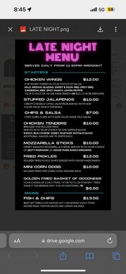 Menu photo 1 Bender Bar & Grill Austin, TX