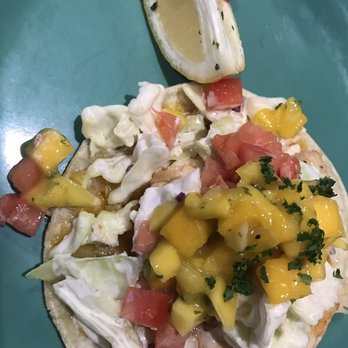 Coconuts Fish Cafe - Fish taco (one) - I got two plates with a taco on each one - Seafood Near Me - Kihei, Hawaii