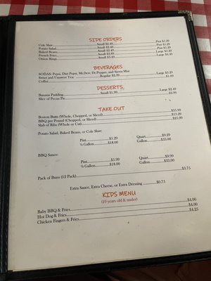 Menu photo 4 The Shack Talladega, AL