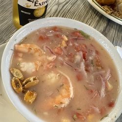 Delgado's Grocery - $7 beer and $15 shrimp ceviche