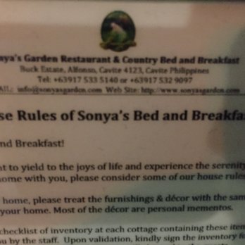 Sonya's Garden - Bed & Breakfast Near Me - Alfonso, CAV