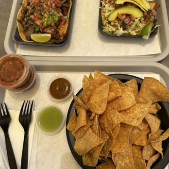 Tulum Seafood - Left is Beef taco and right is fish taco with a side order of chips n salsa - Mexican Near Me - San Diego, California Tulum Seafood - Left is Beef taco and right is fish taco with a side order of chips n salsa - Mexican Near Me - San Diego, California