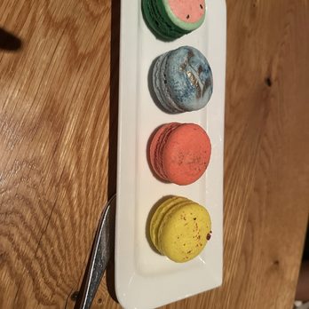 The Establishment - The macarons. Watermelon, blueberry, strawberry mint, and lemon raspberry. Yummmmm! - Seafood Near Me - Charleston, South Carolina The Establishment - The macarons. Watermelon, blueberry, strawberry mint, and lemon raspberry. Yummmmm! - Seafood Near Me - Charleston, South Carolina