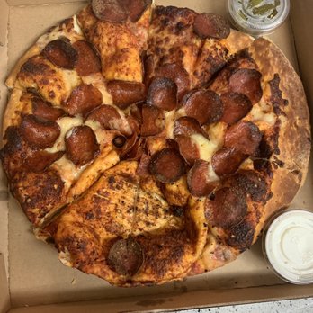Pizza Pirate - Looks like someone stepped on it or something fell on it. - Pizza Near Me - Parlier, California Pizza Pirate - Looks like someone stepped on it or something fell on it. - Pizza Near Me - Parlier, California