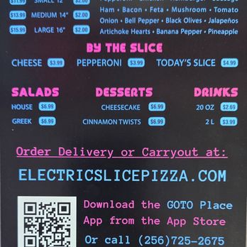 Electric Slice Pizza - Pizza Near Me - Owens Cross Roads, Alabama Electric Slice Pizza - Pizza Near Me - Owens Cross Roads, Alabama