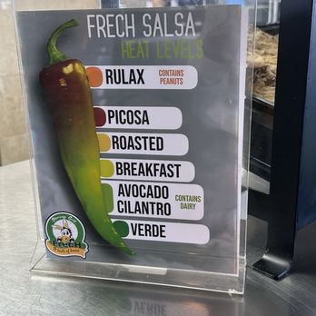 Frech Mexican Grill - Salsa choices. I always get the spiciest, and it is truly spicy! - Mexican Near Me - Tahlequah, Oklahoma Frech Mexican Grill - Salsa choices. I always get the spiciest, and it is truly spicy! - Mexican Near Me - Tahlequah, Oklahoma