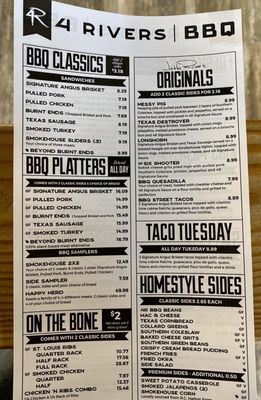 Menu photo 5 4 Rivers Smokehouse Gainesville, FL