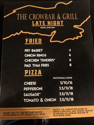 Menu photo 4 Crowbar & Grill Laramie, WY Menu photo 4 Crowbar & Grill Laramie, WY