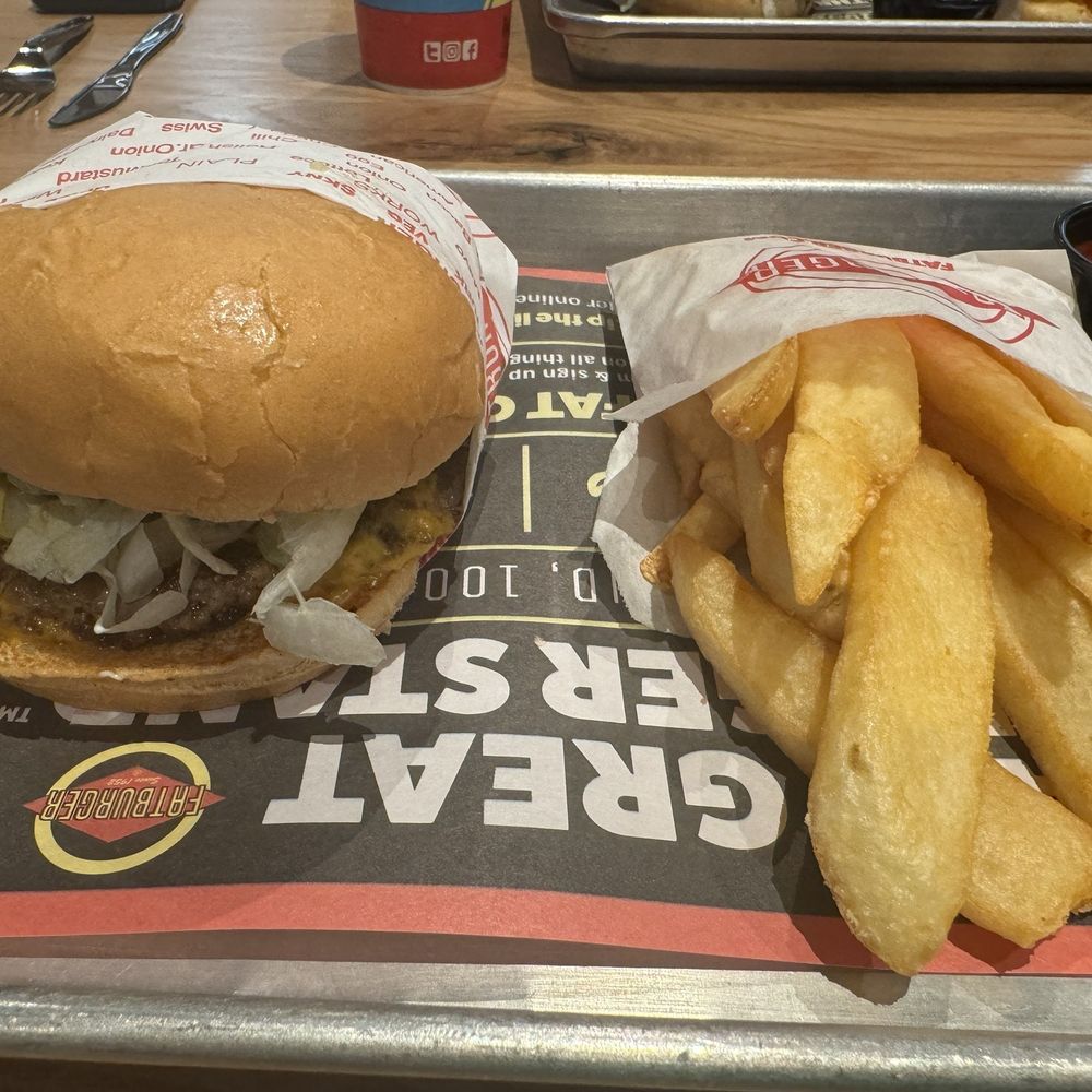 Fatburger - Original with cheese and f the works with fat fries. - Burgers Near Me - Celebration, Florida