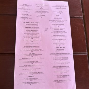 Nalu Vida - drinks menu - Bars Near Me - Venice, California