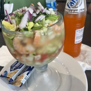 Pola's Mariscos - Shrimp cocktail before dressing - Seafood Near Me - Montclair, California