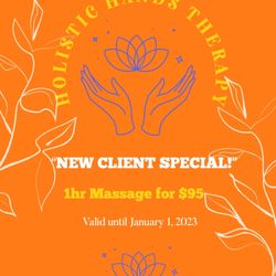 Holistic Hands Therapy - NEW CLIENT SPECIALS THIS FALL!