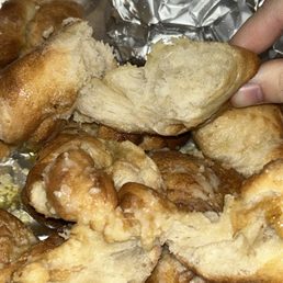 Doughy garlic bread