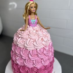 The Cake Queen & Coffee Bar - Barbie doll skirt cake