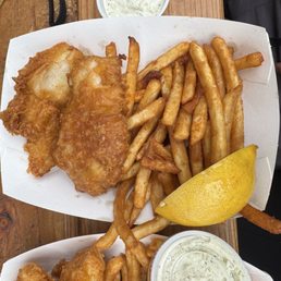 Either halibut or rockfish fish and chips. Couldn't remember which Either halibut or rockfish fish and chips. Couldn't remember which