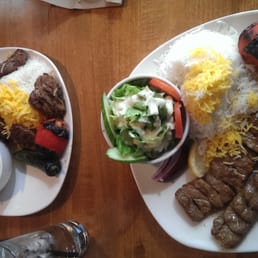 Sultani kabab in the left