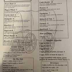 Chuckwagon - Breakfast Menu