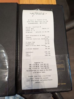 Menu photo 3 M'tucci's Twenty-Five Albuquerque, NM