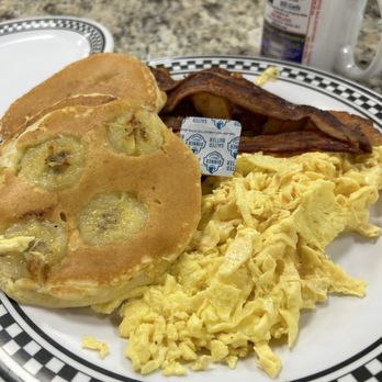 Sunnyside Cafe & Catering Co - 3+3+3 breakfast with banana pancake - Breakfast & Brunch Near Me - Ashland, Massachusetts