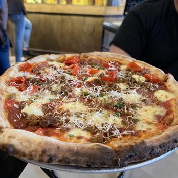 Four65 Woodfire Bistro Bar - Meat Lovers Pizza - Bars Near Me - Highlands, North Carolina