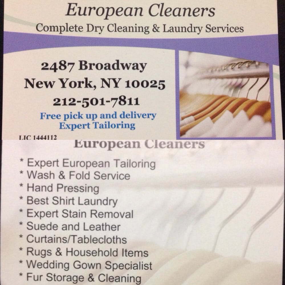 EUROPEAN CLEANERS & TAILOR Updated October 2024 26 Reviews 2487