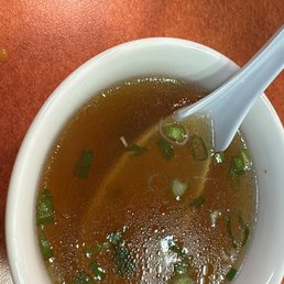Chicken soup that came with omelette Chicken soup that came with omelette