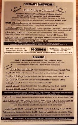 Menu photo 3 Dockside Dave's Grill St. Pete Beach, FL Menu photo 3 Dockside Dave's Grill St. Pete Beach, FL