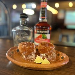 The Den Bar and Grill - Mexican Lollipop Shots. Yum!