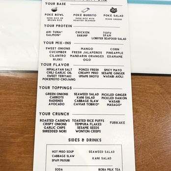 Pokemoto - Menu - Poke Near Me - Manchester, Connecticut