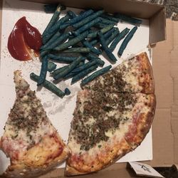 Ground beef pizzas