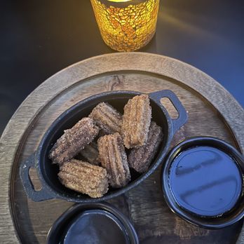 La Popular - Churros with chocolate ganache and Dulce de Leche sauce - Cocktail Bars Near Me - Claremont, California