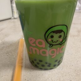Large 30oz Matcha Milk Tea w/added tapioca bubbles. $8.75. It's VERY good!! Large 30oz Matcha Milk Tea w/added tapioca bubbles. $8.75. It's VERY good!!