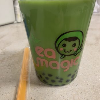 Tea Magic - Large 30oz Matcha Milk Tea w/added tapioca bubbles. $8.75. It's VERY good!! - Bubble Tea Near Me - New York, New York Tea Magic - Large 30oz Matcha Milk Tea w/added tapioca bubbles. $8.75. It's VERY good!! - Bubble Tea Near Me - New York, New York