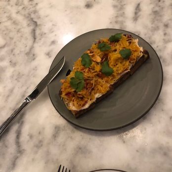 Henrietta Red - Spaghetti squash toast - New American Near Me - Nashville, Tennessee