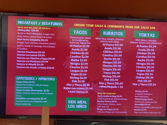 Menu photo 2 Taqueria Don Tacho Lompoc, CA