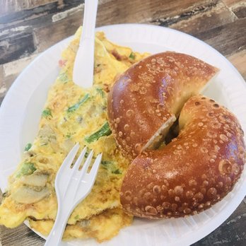 Bagelati - Vegetarian omelette and a toasted bagel - Gelato Near Me - Cinnaminson, New Jersey Bagelati - Vegetarian omelette and a toasted bagel - Gelato Near Me - Cinnaminson, New Jersey