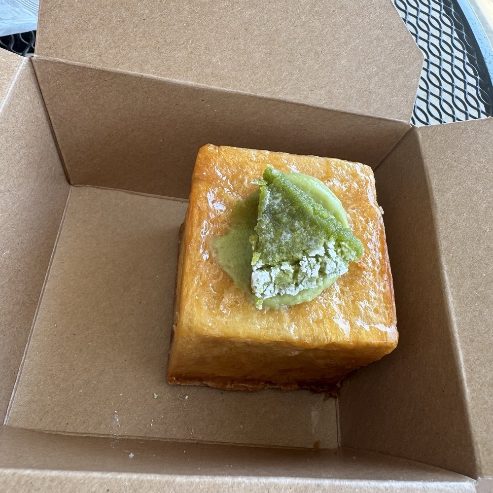 West End Bakery and Cafe - Matcha Diplomat Croissant Cube - Bakeries Near Me - Asheville, North Carolina West End Bakery and Cafe - Matcha Diplomat Croissant Cube - Bakeries Near Me - Asheville, North Carolina