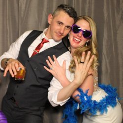 Flash Cube Photo Booths - Married couple in the photo booth
