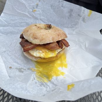 Deli Desires - Bacon egg and cheese on onion bialy - Coffee & Tea Near Me - Orlando, Florida Deli Desires - Bacon egg and cheese on onion bialy - Coffee & Tea Near Me - Orlando, Florida