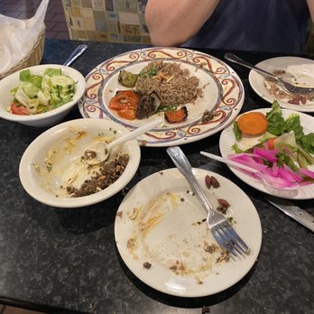 Sahara Grill - Leftovers of pickle plate, lamb kabobs and hummus - Middle Eastern Near Me - Philadelphia, Pennsylvania Sahara Grill - Leftovers of pickle plate, lamb kabobs and hummus - Middle Eastern Near Me - Philadelphia, Pennsylvania