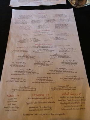 Menu photo 2 Burger Mondays Bar & Grille Binghamton, NY Menu photo 2 Burger Mondays Bar & Grille Binghamton, NY